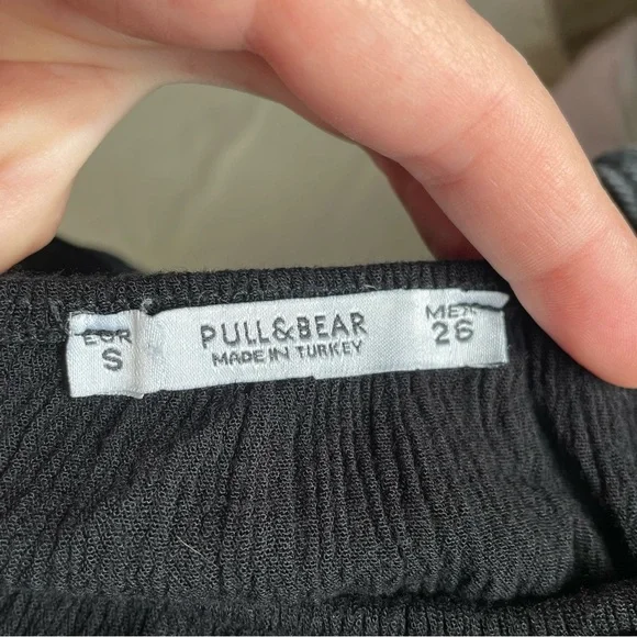 Pull and Bear women’s black blouse size s beautiful lace detail - Picture 8 of 13